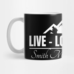 Live Love Lake Smith Mountain Lake - Cool Typograph Mug